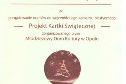 Kartka bożonarodzeniowa Wojewody Opolskiego 