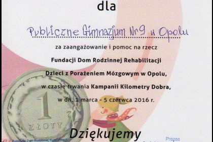 Finał akcji Kilometry Dobra 2016 