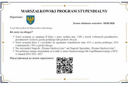 programy stypendialne nowe 