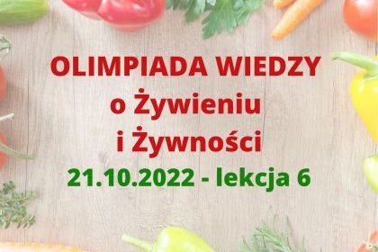 Olimpiada Wiedzy o Żywieniu i Żywności