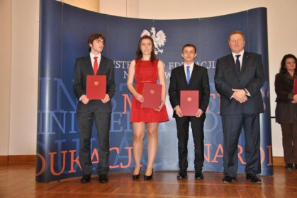 Uroczyste wręczenie stypendiów Ministra Edukacji Narodowej w Warszawie