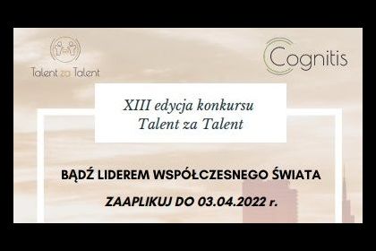 XIII edycja konkursu Talent za Talent